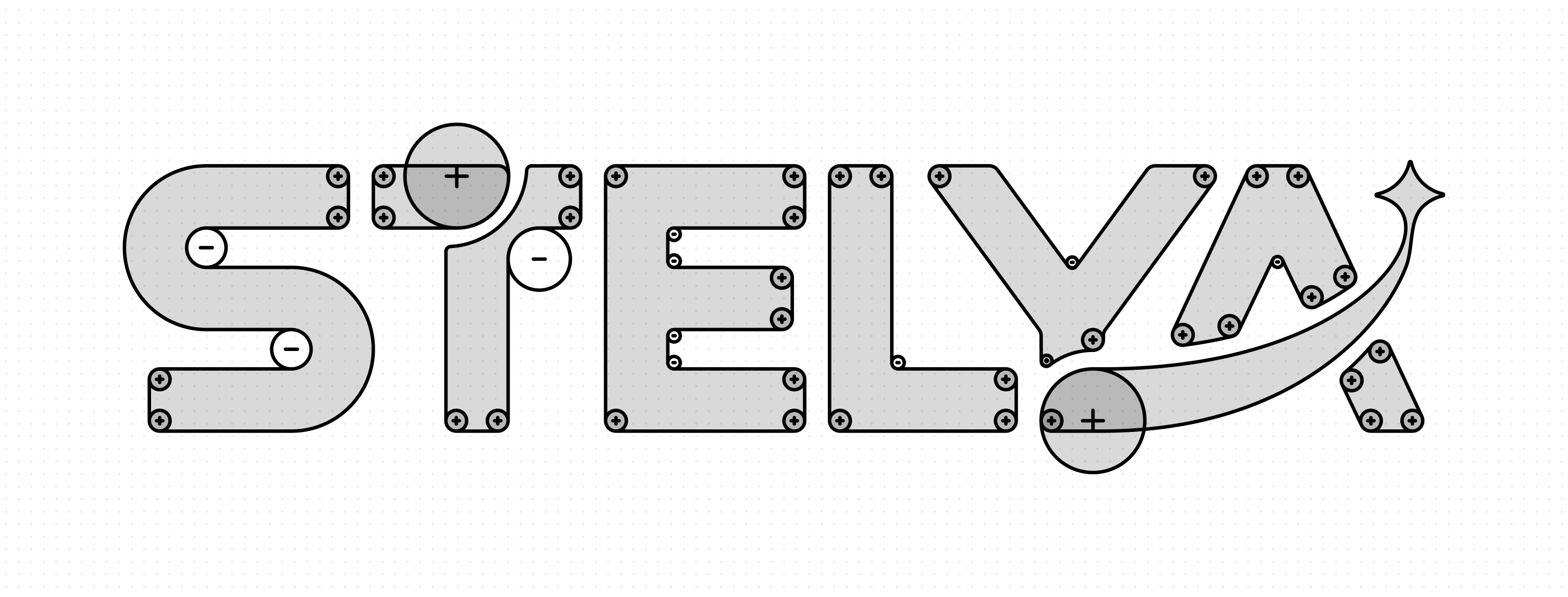 Construction vectorielle du logo Stelya