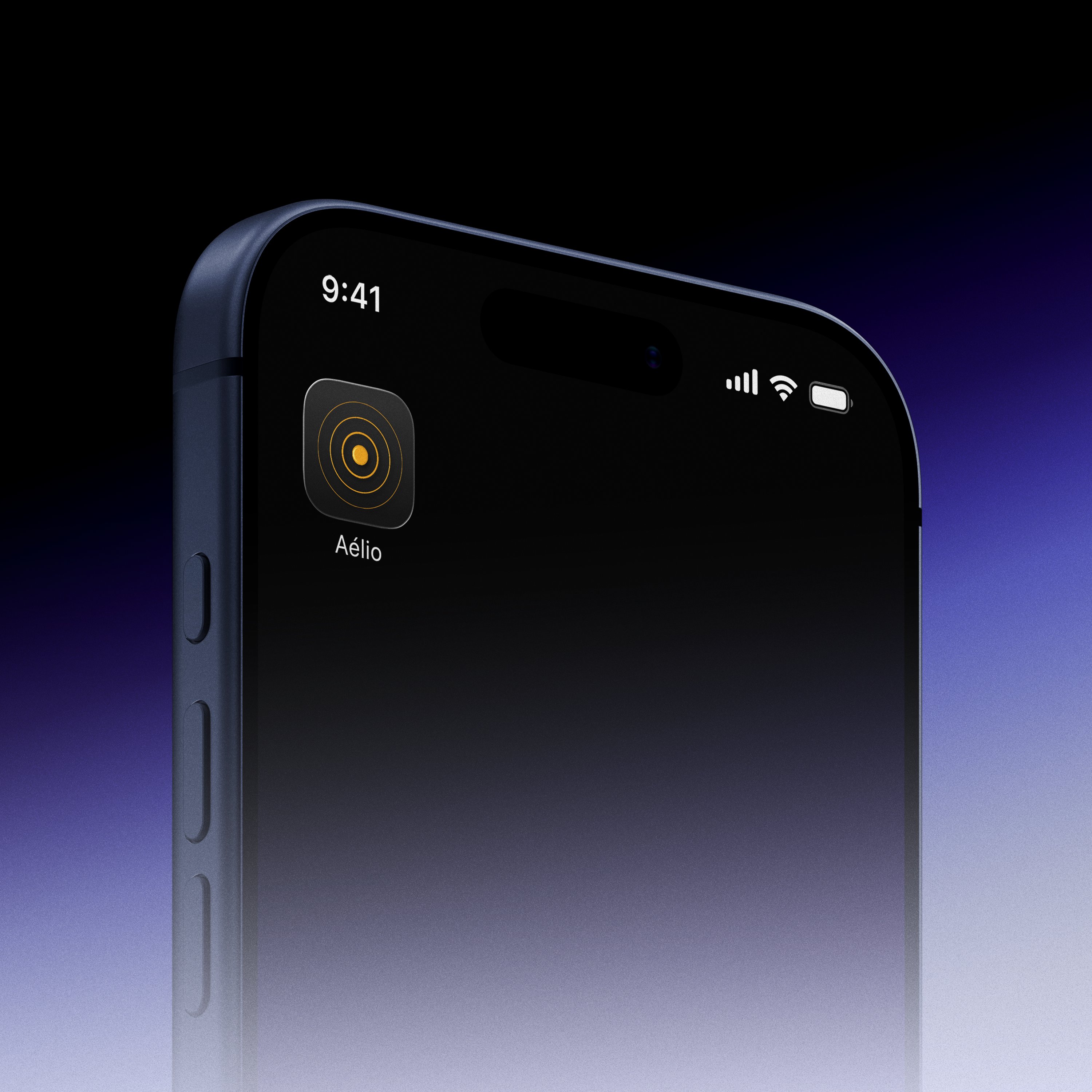 Aélio mobile app mockup